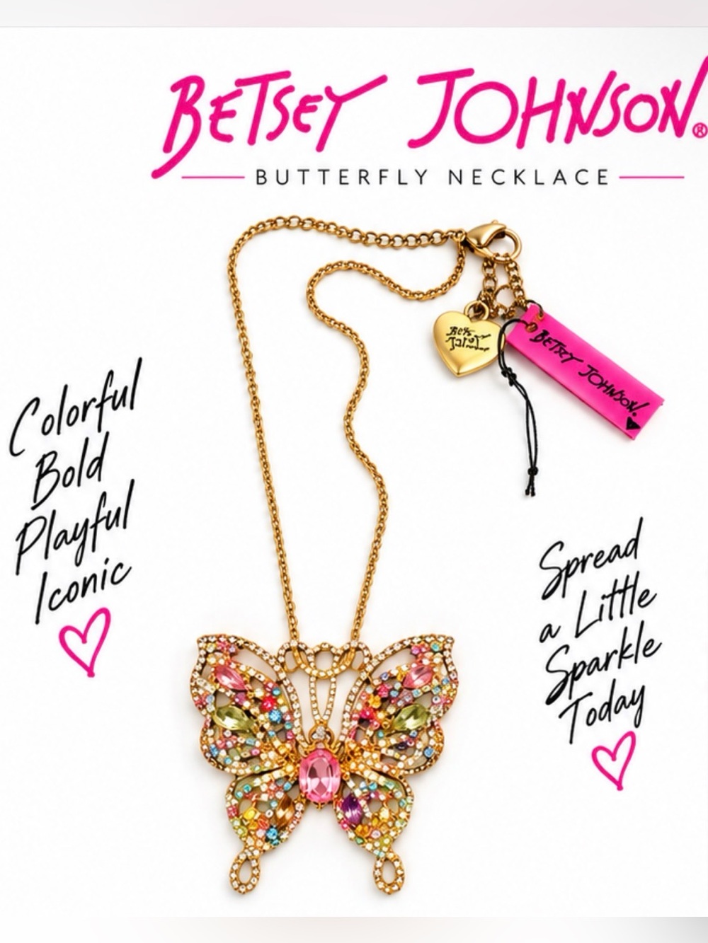 Betsy Johnson Butterfly Necklace